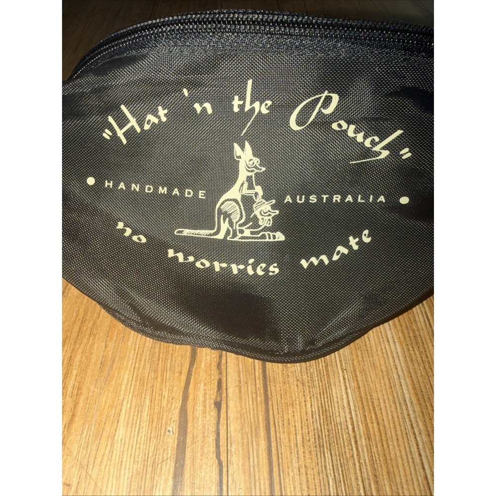 "hat 'n The Pouch" No Worries Matte Fanny Pack- Vintage Black One Size Handmade